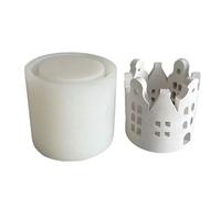 Annular Hollow House Silicones Molds Hollow Heart Holder Molds for Tealight Holder Room Decorations Art Craft Gift