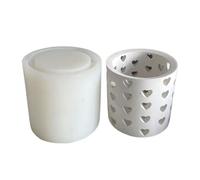 Annular Hollow House Silicones Molds Hollow Heart Holder Molds for Tealight Holder Room Decorations Art Craft Gift