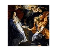 Annunciation Peter Paul Rubens Canvas Art Poster And Wall Art Picture Print Modern Family Bedroom Decor Unframe 16x16inch(40x40cm)