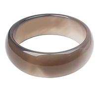 Annuod Jade Bracelet,Natural Agate,Chalcedony Brown Smoke Ash Purple Widened Gray Bracelet（58-62mm）,62mm