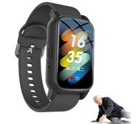 Annuod Smart Watch With Fall Detection, Alert Devices With Call Function & Video For Elderly, 600mAh Battery Capacity & 5-15 Meters Positioning Accuracy,Suit For Patients And(Black)