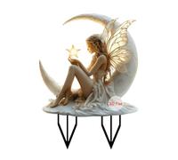 ANNUOZE Miniature Fairy Garden Stake Decor, 2D Flat Acrylic Elf Pot Sign, Magic Fairy Garden Accessories for Indoor Outdoor Yard Lawn Pot Plants Patio (Moonlight Star Fairy)