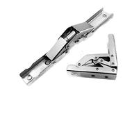 ANNURA Folding Legs Hinge,Folding Support, 2PCS/Set 90 Degree Self-Locking Folding Hinges Hole-Free Hinge Table Legs Brackets 180 Degree Flat Spring Folding Hinge Hardware
