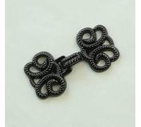 ANNURA Sewing Craft,Metal Snap, 5pcs/lot L:40mm/29mm Invisible Button Hook and Eye for Mint coat Hooks Clothing for Bra and Trousers Skirts (Color : 29mm Gold, (Color : 29mm Black, Size : One Size)