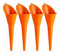 Annurssy Long Funnel 4 Pack Oil Funnel Gasoline Engine Oil Additive Motorcycle Farm Machine Use Convenient