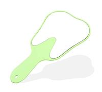 ANNWAH Dental Cute Tooth Shaped Mirror Hand Held Plastic Mirrors Patient Face Mirrors Oral Clinic Gift for Women Kids (Green)