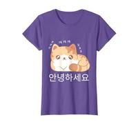 Annyeonghaseyo Kawaii Cute Laughing Cat Hangul Korean T-Shirt