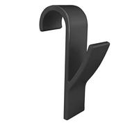 Annyswit 10 Pcs Black Round Radiator Hooks, Movable Over Radiator Towel Rail Hooks, Towel Rail Hanger Hook, All Standard 2.5cm Radiators