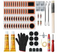Annyswit 125 Pcs Bike Puncture Repair Kit, Bike Tyre Repair Kit with 102 Repair Patches, Emergency Bicycle Puncture Repair Kit, Bike Inner Tube Repair Kit for Bicycle, Mountain Bike, Inflatable Boat