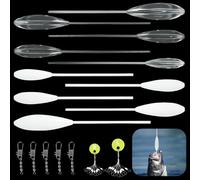 Annyswit 17Pcs Carp Fishing Float Set, Sea Fishing Floats include 5 Triple Swivels & 20 Rubber Fishing Bobber Stopper, 6-20g Carp Surface Float & Slowly Sinking, Surface Floats for Carp Fishing