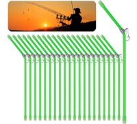 Annyswit 20 Pcs Anti Tangle Fishing Boom Tube with Snaps Fishing Balance Connector Fish Tackle Feeder Boom for Sea Beach Boat Carp Fishing Separate Main & Branch Lines to Prevent Entanglement (Green)