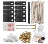 Annyswit Universal Lighter Repair Kit, Lighter Flints Repair Kit-Replacement Parts for Multiple Universal Petrol Lighters, Lighter Flints, Wick, Cotton, Flint Screw Spring, and more