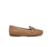 Annytah Grained Leather Breathable Loafers beige