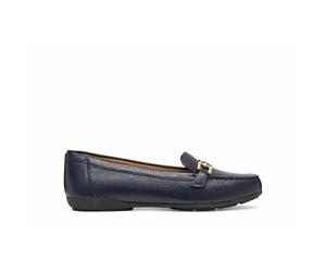 Annytah Leather Breathable Loafers Navy Blue