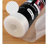 Anoak Drawer Liners, 44.5 * 610cm (17.5 X 240 inch) EVA Non-Slip Shelf Liner Washable Fridge Liners, Non-Adhesive Cupboard Liners for Pantry Cabinet, Kitchen Drawer, Bathroom Shelves, Shoe Rack