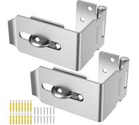 Anobeyi 90 Degree Right Angle Hasp Lock, 304 Stainless Steel Security Cabinet Door Hasp Latch for Padlock, File Cabinet, Mailbox, Cupboard, Drawer, Shed (Silver-2pcs)