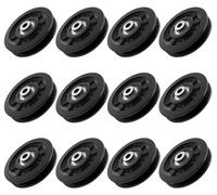 Anobeyi 90mm/3.5" Nylon Bearing Gym Pulley Wheel, Universal Exercise Replacement Pulleys for Home Gym Equipment Parts, Cable Machine Accessories, Garage Door Wheel System (Black-12pcs)