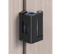 Anobeyi Portable Door Reinforcement Lock for Travel & Home, No Screws Instant Install Safety Lock for Inward Swing Front Door, Hotel, Apartment - Extra Latch from Inside Withstand 800lbs (Black-1PC)