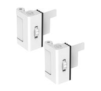 Anobeyi Portable Door Reinforcement Lock for Travel & Home, No Screws Instant Install Safety Lock for Inward Swing Front Door, Hotel, Apartment - Extra Latch from Inside Withstand 800lbs (White-2PCS)