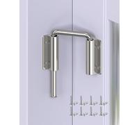 Anobeyi Sliding Door Loop Lock，90/180 Degree Patio U-Bolt Locks, Silver 1Pc | 2-3/8" Aluminum Alloy Door Latch, Sliding Barn Door Hardware Fits Fence, Shed, Closet, Patio Doors for Home Safety