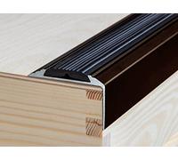 ANODISED Aluminium Anti Non Slip Stair Edge Nosing Trim 900mm x 46mm x 30mm A38, Brown