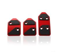 Anodised Aluminium Foot Pedal Set 3PCS Black Red Blue(Red)
