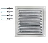 Anodised Aluminium Ventilation Grille - Indoor/Outdoor Air Vent with Insect Mesh - Metal Air Vent Cover for Wall, Door or Ducting - Durable & Rust-Resistant. (15 x 15 cm / 6" x 6")