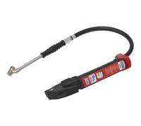 Anodised Tyre Inflator - Twin Push-On Connector - 240mm Long Reach Arm & Gauge