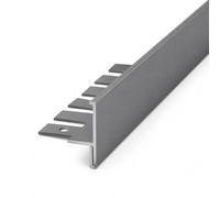 Anodized Aluminum Bendable Transition Rail,Tiles Trim Transition Rail | Metal Wood To Tiles Edge Trim Strip,Self Adhesive C-Shape Floor Transition Strip,Easy To Install,For Laminate,Flooring,Door