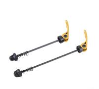 Anodized Bike Skewers 100mm Front 135mm Rear Compatible with Hollow Axle Systems on Both Mountain and Road Bicycle Frames (Gold)