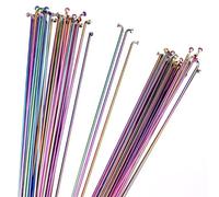 Anodized Bike Spokes - 1pc Oil Slick Rainbow Finish Stainless Steel - Eye-Catching Spoke for MTB & Road Bike Custom Builds - Lengths: 259/261/271/273/291/293mm(257mm)