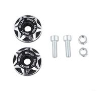 Anodized Car Number Plate Screws 2PCS Wear Resistant(black)
