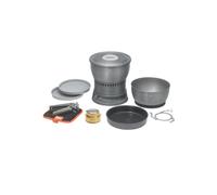 Anodized cooking set and alcohol stove Esbit Grey One size