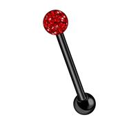 Anodized Titanium G23 14g tongue piercing jewelry Piercing Jewelry 5mm Ferido Crystal More Choices, Titanium, no gemstone