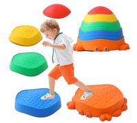 Anohika Stepping Stones for Kids,5-Piece Crab Balance Stepping Set, Coordination Building Stepping Path, Outdoor & Indoor Active Play Toys for Kids Ages 3+ (Crab)