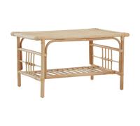 Premier Housewares Rectangular Rattan Coffee Table, Natural