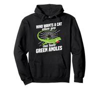 Anole Lizard Lover | Green Anole Reptile Keeper Nature Fan Pullover Hoodie