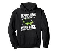 Anole Lizard Lover | Green Anole Reptile Keeper Nature Fan Pullover Hoodie