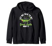 Anole Lizard Lover | Green Anole Reptile Keeper Nature Fan Zip Hoodie