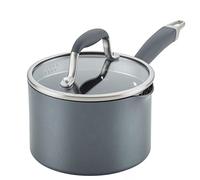Anolon Advanced Home Hard Anodized Nonstick Sauce Pan/Saucepan with Straining and Lid, 2 Quart (2 Qt Straining Saucepan, Moonstone)