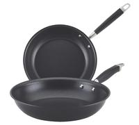 Anolon Advanced Home Hard-Anodized Nonstick Skillets (2 Piece Set- 10.25-Inch & 12.75-Inch, Onyx)