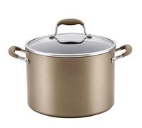 Anolon Advanced Home Hard-Anodized Nonstick Wide Stock Pot/Stockpot (10-Quart, Bronze)