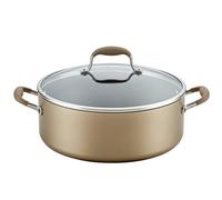 Anolon Advanced Home Hard-Anodized Nonstick Wide Stock Pot/Stockpot (7.5-Quart, Bronze)