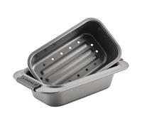 Anolon Advanced Nonstick Bakeware 2-Piece Loaf Pan Set, Gray with Silicone Grips - 54715