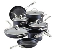 Anolon Anolon X Hybrid Nonstick Nonstick Cookware Induction Pots and Pans Set, 12 Piece - Charcoal Gray