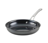 Anolon Everlast N2 Carbon Steel Frying Pan/Skillet with Helper Handle, Compatible with All Cooktops, Metal Utensil Safe, 10 Inch Open Fry Pan - Black