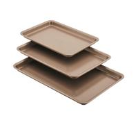 Anolon Gourmet Nonstick Bakeware Set with Nonstick Cookie Sheets/Baking Sheets - 3 Piece, Bronze Brown
