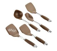 Anolon SureGrip Gadgets Nonstick Utensil Kitchen Cooking Tools Set, 5 Piece, Bronze