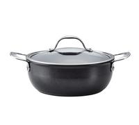 Anolon X SearTech Casserole Pan with Glass Lid Non Stick Kitchen Cookware - 24cm Black