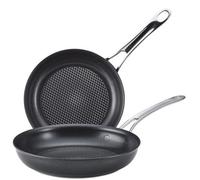 Anolon X Seartech Black Round Aluminium Induction Suitable Non-Stick Frying Pan Set 21 & 25 Cm Twin Pack